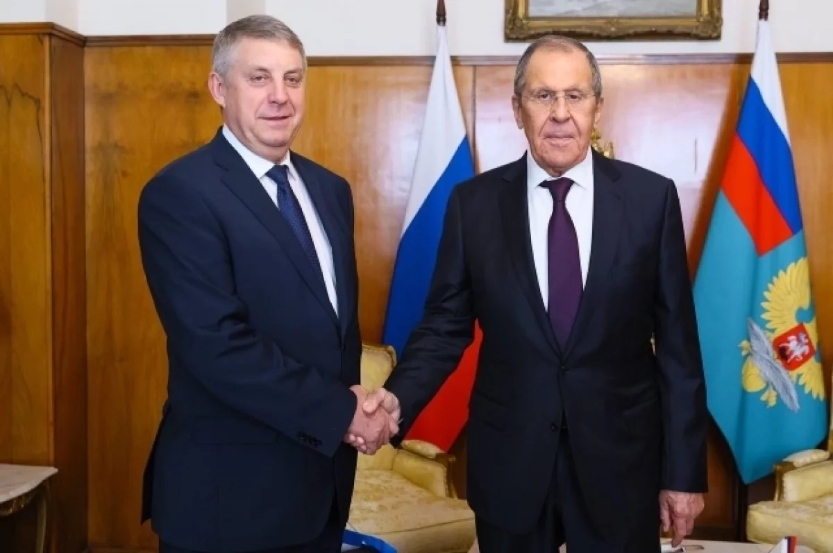 Брянский губернатор встретился с главой МИД России Сергеем Лавровым