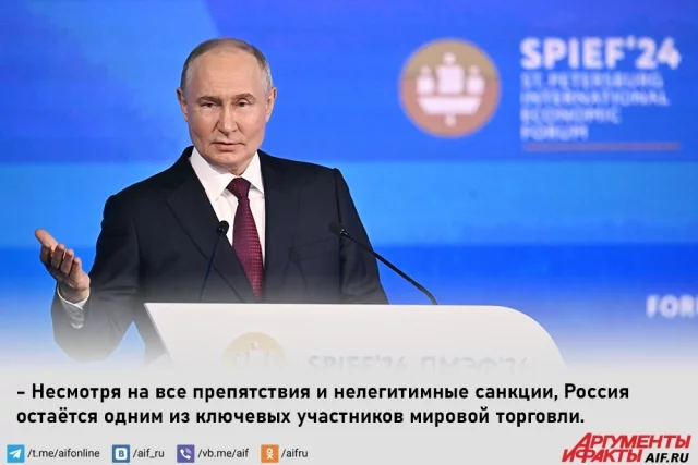Яркие цитаты Владимира Путина на пленарном заседании ПМЭФ-2024