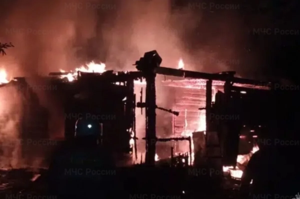 В ночь на 13 июня в брянском селе Малое Полпино сгорел частный жилой дом