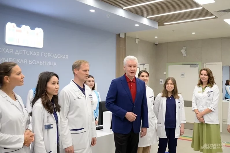 Мэр Москвы Сергей Собянин открыл после реконструкции приёмное отделение Морозовской детской городской клинической больницы. 2024 год.