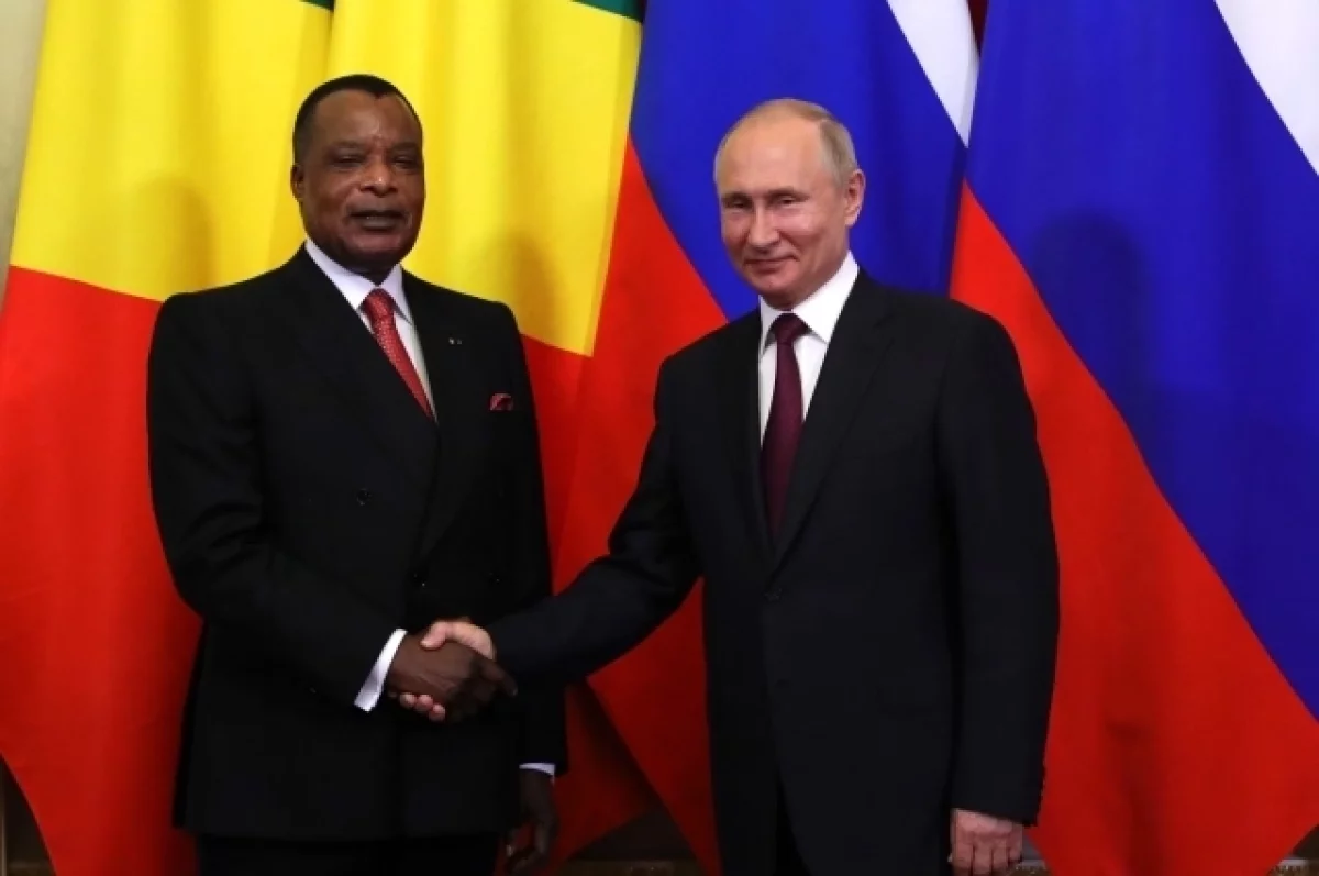 Президент Конго Дени Сассу-Нгессо прибыл в Москву