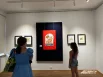 На картине «Кот учёный. Автопортрет 2024» художник предстаёт перед зрителем рассказчиком своей истории и истории «Пушкина и Музы». 