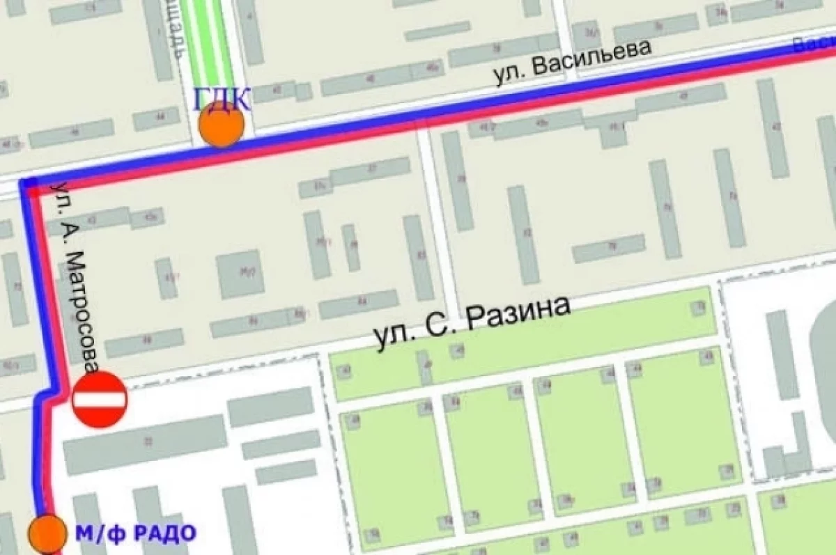 В Бийске изменят схему движения автобуса №55