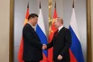 Президент России Владимир Путин и председатель КНР Си Цзиньпин.