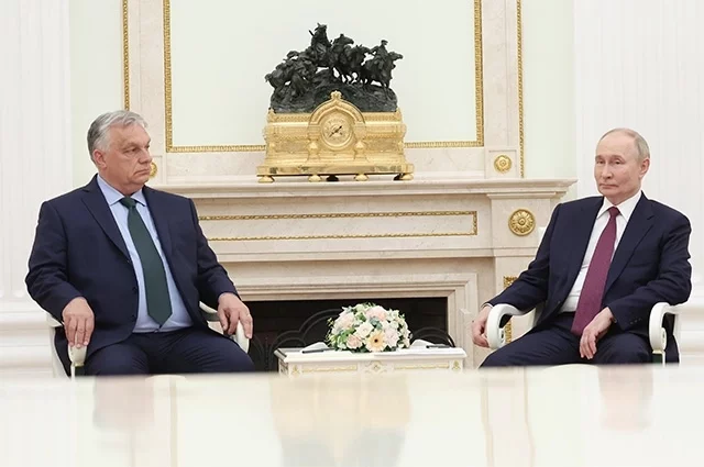 Президент России Владимир Путин и премьер-министр Венгрии Виктор Орбан.