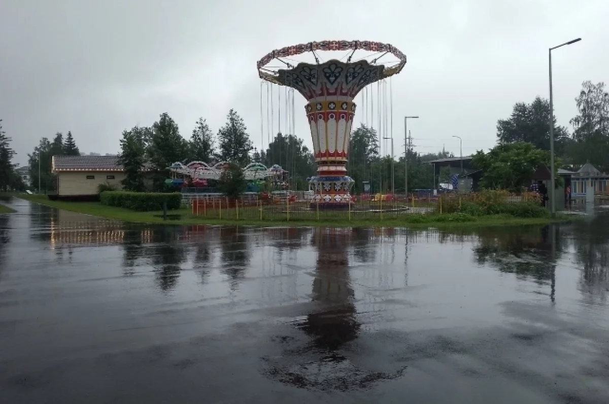 После ливня в Барнауле закрыли парк «Центральный»