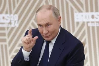 18 октября 2024. Президент РФ Владимир Путин проводит встречу с представителями ведущих СМИ стран БРИКС.