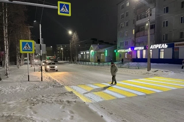 Световые переходы видно в любых погодных условиях. 