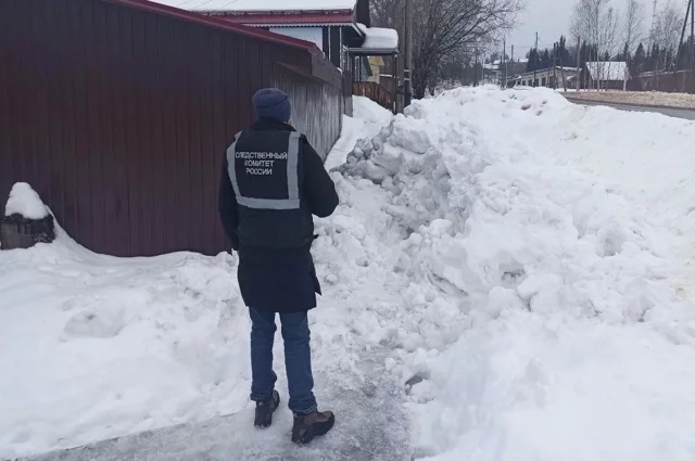 Снег упал с крыши сервисного центра