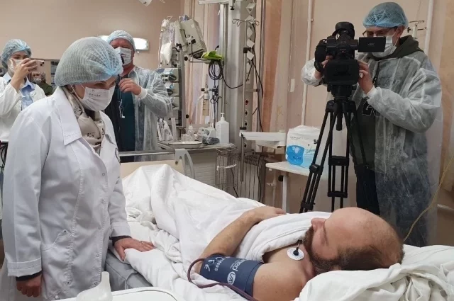 Михаил Пичугин после спасения.