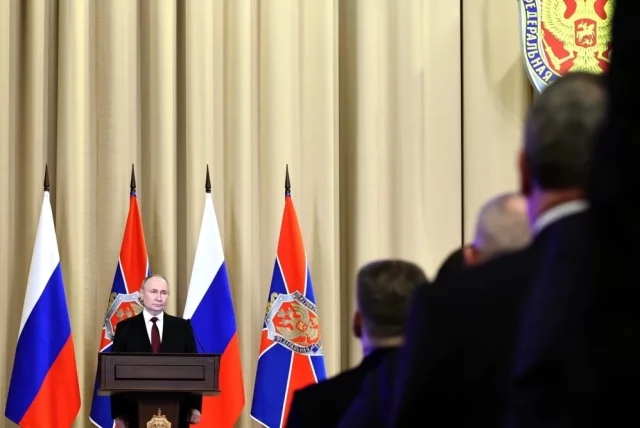 Владимир Путин на заседании коллегии ФСБ.