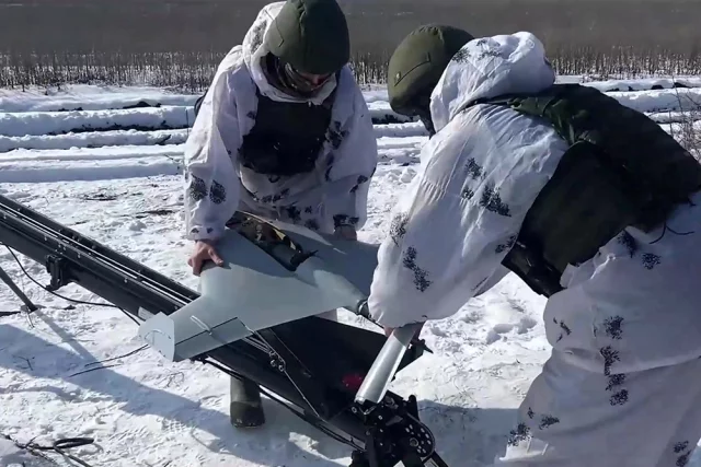 Боевая работа расчета БпЛА Куб-4.