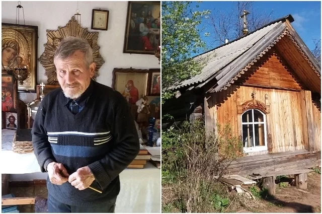 Александр Боронников принимал посетителей в небольшой часовенке рядом с домом