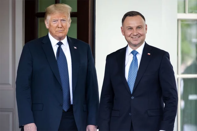 Дональд Трамп (слева) и Анджей Дуда
