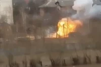 Кадр из видео масштабного взрыва в Сумах. 