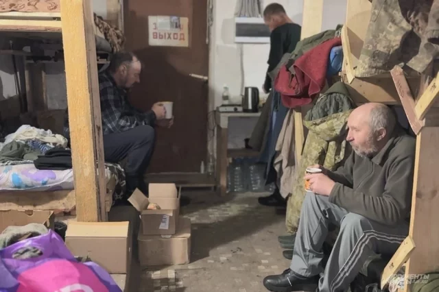 В фильтрационном пункте в Курской области. 