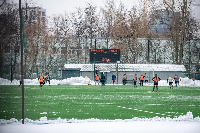 Снегопад в Москве.