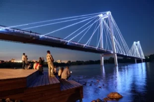 Вантовый мост в Красноярске.