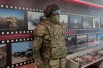 Военная амуниция в одном из вагонов агитационного поезда.