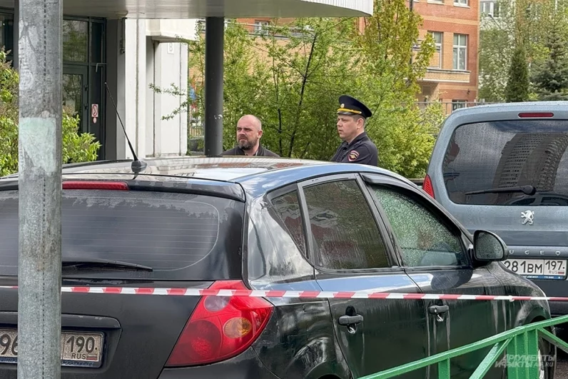 На месте взрыва автомобиля в Балашихе.