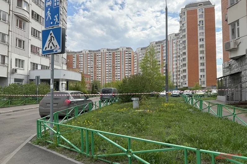 На месте взрыва автомобиля в Балашихе.