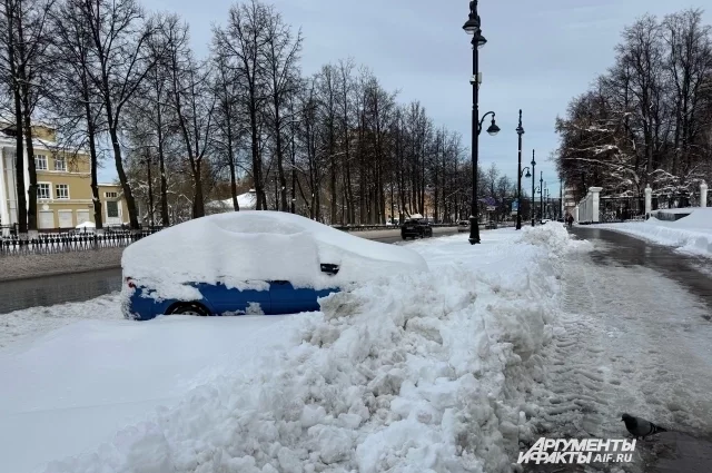 Последствия снегопада в Перми