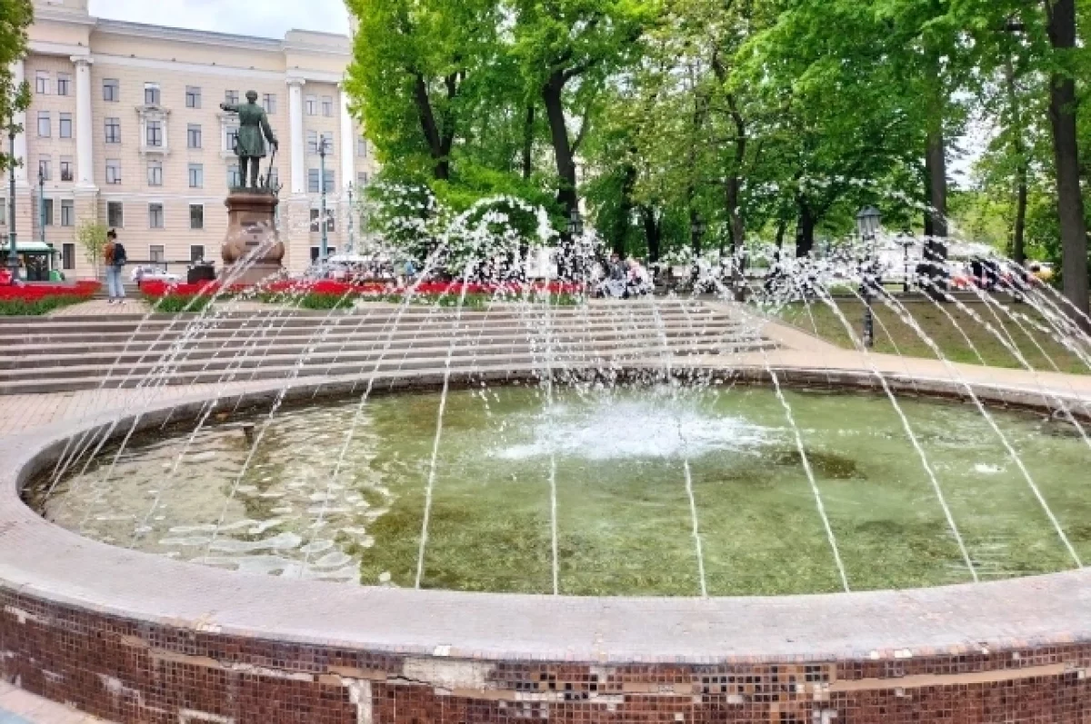В честь Первомая в Бийске заработали фонтаны