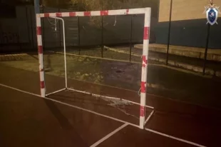 4 мая на территории школы на улице Ватутина в городе Владивостоке на упали футбольные ворота в школе №78