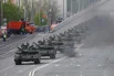 Военная техника перед генеральной репетицией парада на Красной площади.