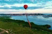 Размеры Георгиевской ленты: 8 метров - ширина, 80 метров - длина, площадь ленты составляет 640 квадратных метров.