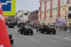 На марше - колона техники береговых войск ТОФ.