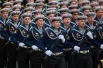 Военнослужащие из числа экипажей надводных кораблей ТОФ.