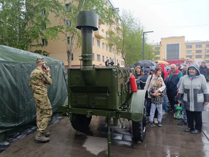 Желающие могли отведать полевой каши.