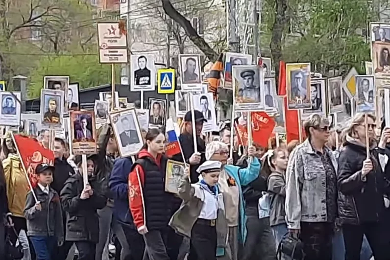 Шествие Бессмертного полка в Уссурийске. 