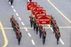 Парадный расчет на Красной площади в Москве на военном параде, посвященном 80-летию Победы в Великой Отечественной войне.