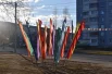 Эжвинский район Сыктывкара украсили к празднику флагами.
