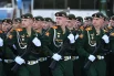 Парадные расчеты на Красной площади в Москве на военном параде, посвященном 80-летию Победы в Великой Отечественной войне.