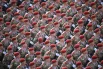 Парадный расчет военнослужащих национальной гвардии Российской Федерации (ВНГ России) Красной площади в Москве на военном параде, посвященном 80-летию Победы в Великой Отечественной войне.