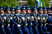 Парадные расчеты на Красной площади в Москве на военном параде, посвященном 80-летию Победы в Великой Отечественной войне.