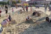 Для самых маленьких на фестиваль завезли песок.