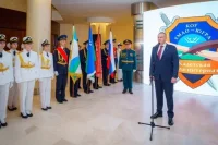 Глава округа на церемонии принятия торжественной клятвы кадетов школы-интерната имени Героя Советского Союза Ивана Безноскова.