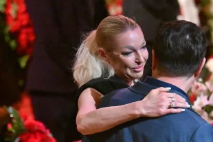 Анастасия Волочкова на церемонии прощания с Юрием Григоровичем.
