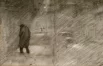 Художник Илья Глазунов. Картина «Метель на Петроградской» 1956 год.