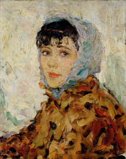 Художник Илья Глазунов. Портрет Нины 1930 год.