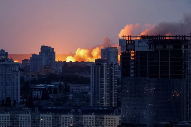 Удар по объектам ВСУ в Киеве.