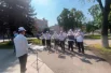 Торжественное открытие памятного знака сопровождалось музыкальными композициями оркестра.