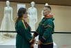 Андрей и Надежда сочетались браком в свадебных костюмах своего ненецкого народа
