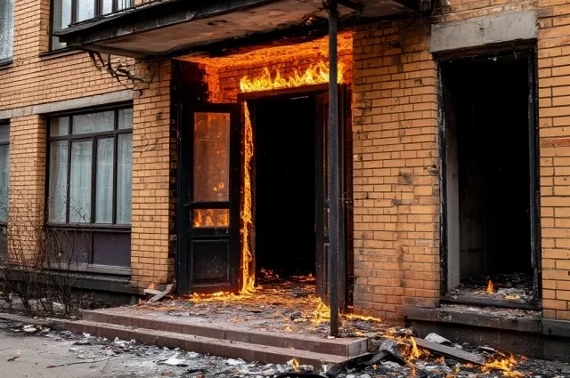 Женщина обвиняется в том, что ночью подожгла подъезд жилого дома с спящими жильцами.