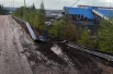 Место, где вахтовка слетела с дороги. 