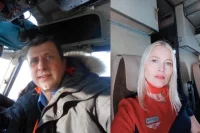 Командир самолёта Вячеслав Логвинов, бортпроводница Анастасия Бессмертная.